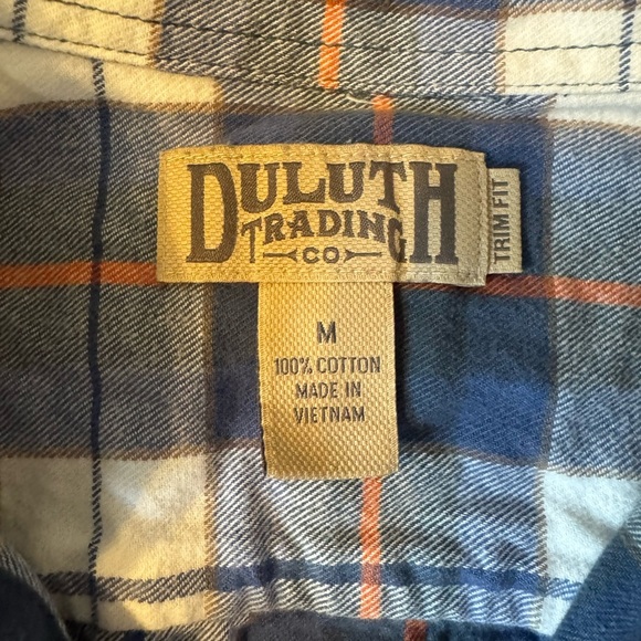 Blue and White Plaid Men's Shirt - Picture 2 of 6